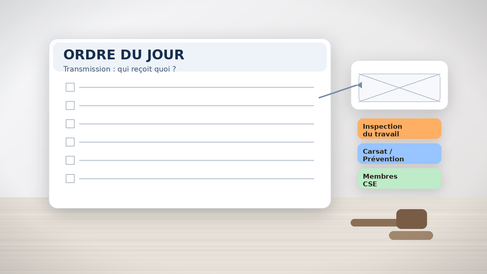 Ordre du jour du CSE – transmission à l’inspection du travail et à la Carsat